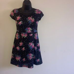 Black Floral Kids Dress 👗
